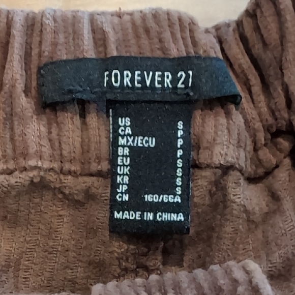 Brown Corduroy Women's Shorts - Picture 2 of 4